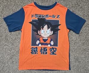 Dragon Ball Z Shirt Goku Kids Size XXL Flame Resistant Blue Orange Pajama Top